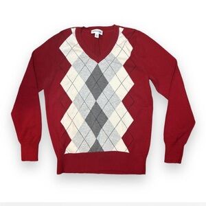 ⭐️3/$12⭐️Classic Red Argyle Sweater